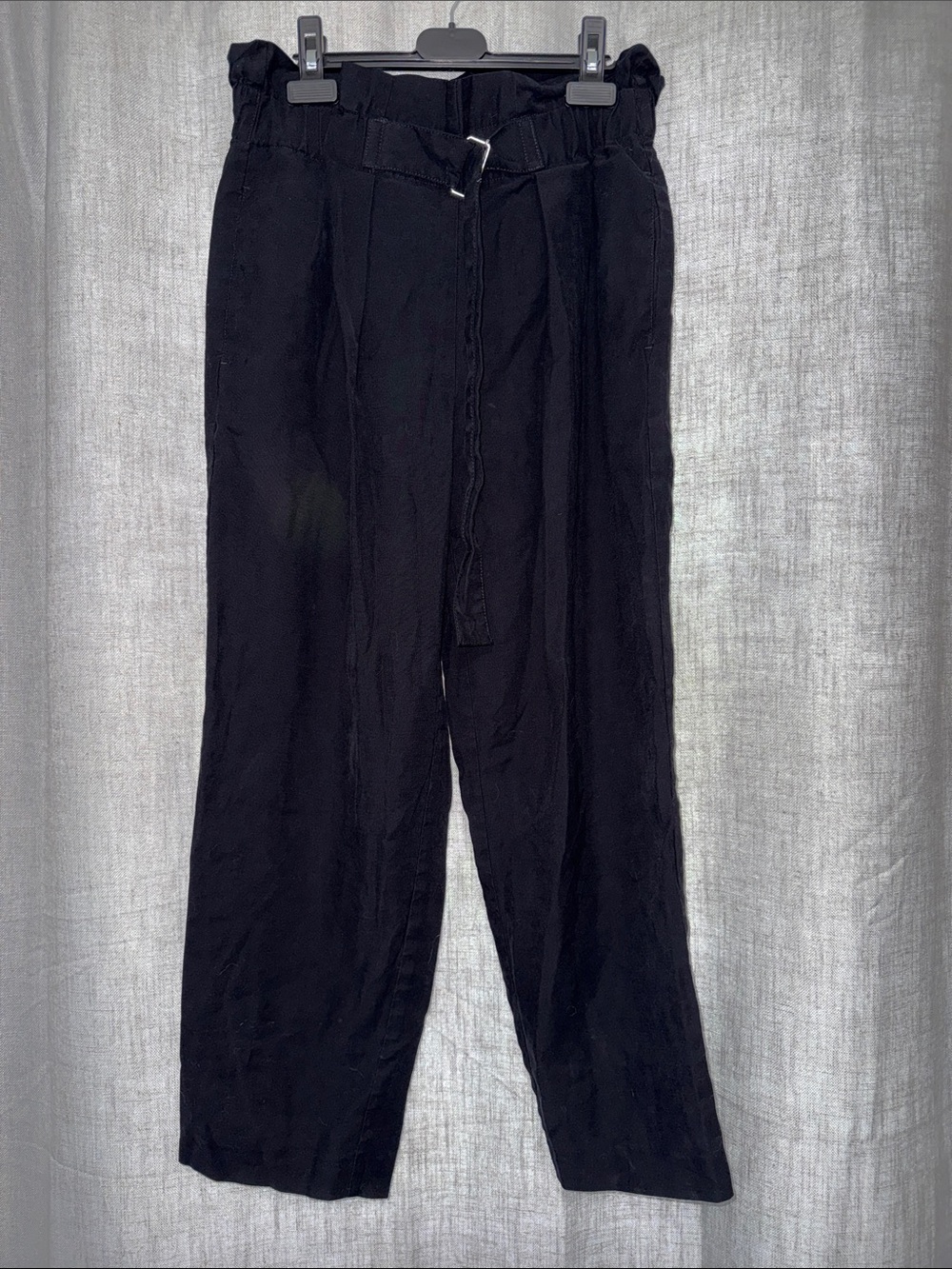 Worthington Black High-Rise Wide-Leg Flowy Small Pants